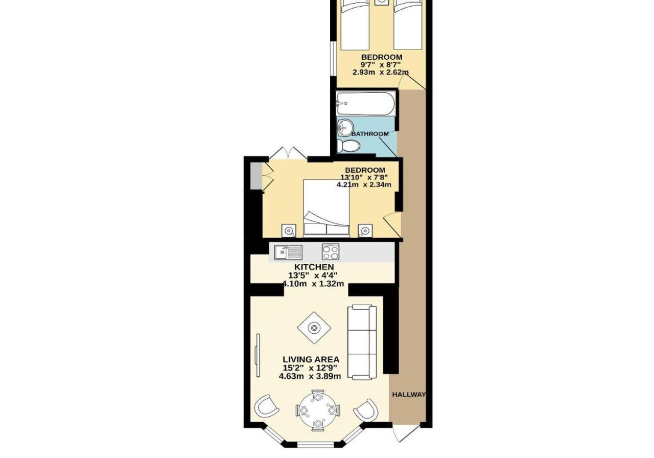 Queens Apartment - By My Getaways - Free Parking For One Car Brighton Dış mekan fotoğraf